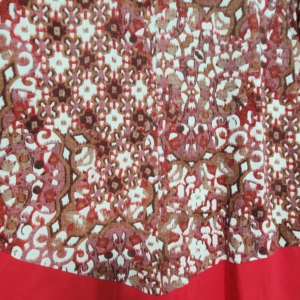 Fairy Fashion 🧵 MYCO ANNA Boho Red Midi Dress sz M - Picture 7 of 9